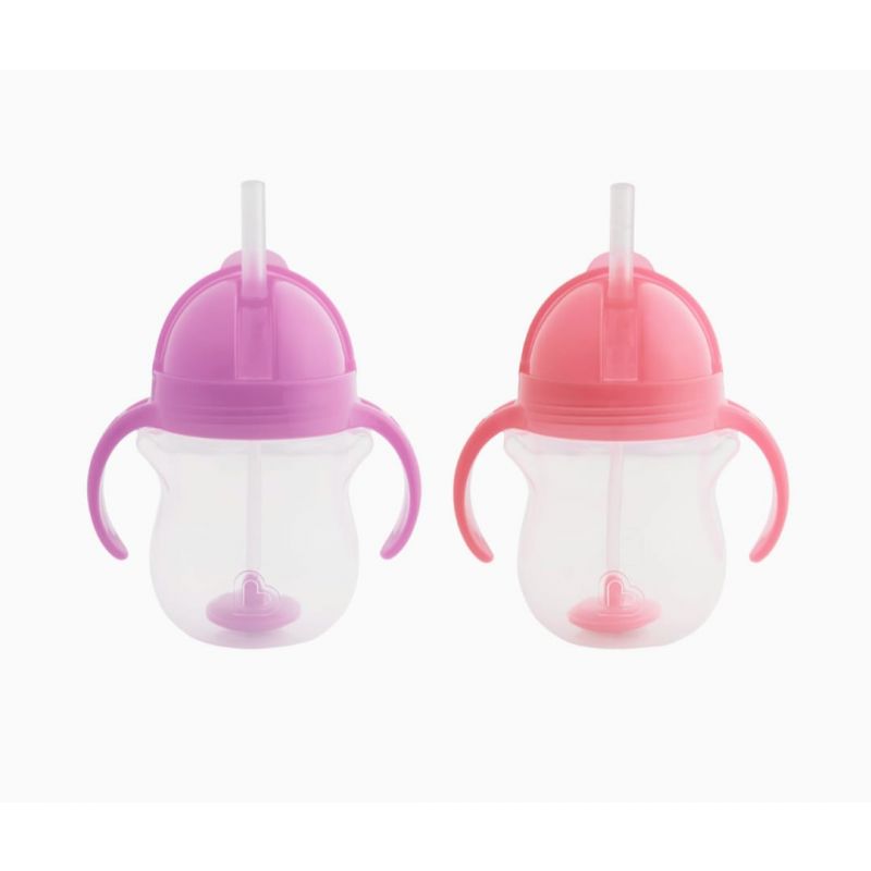 Munchkin Any Angle™ Weighted Straw Trainer Cup with Click Lock Girl
