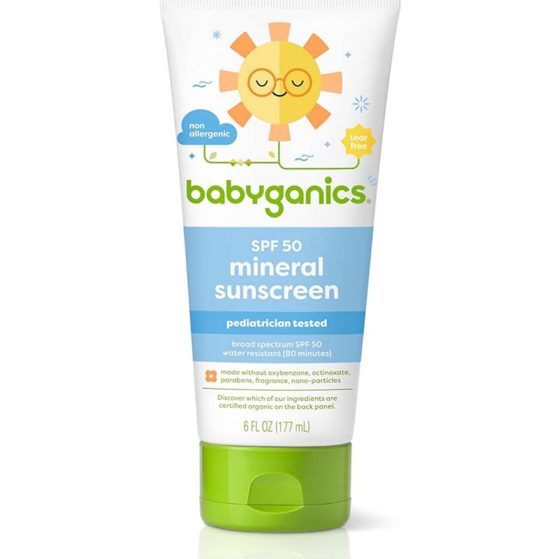 Babyganics Sunscreen Lotion 50 SPF, 6oz, Packaging May Vary