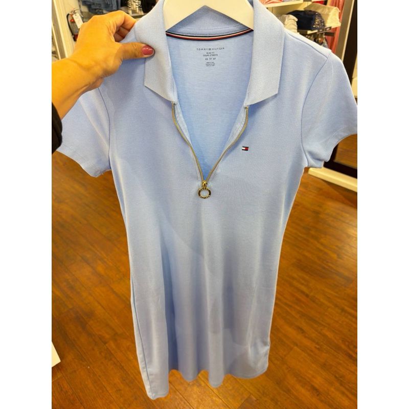 Vestido com gola polo