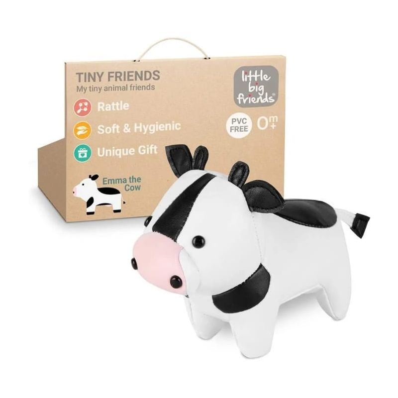 LITTLE BIG FRIENDS - TINY FRIENDS RATTLE TOY, EMMA THE COW