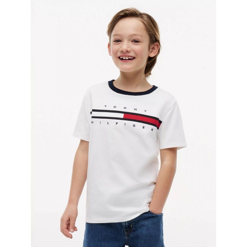 Kids Flag Stripe Logo T-Shirt