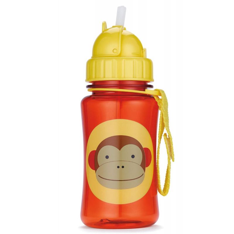 Skip Hop ZOO Straw Bottle - 12Oz - Monkey 