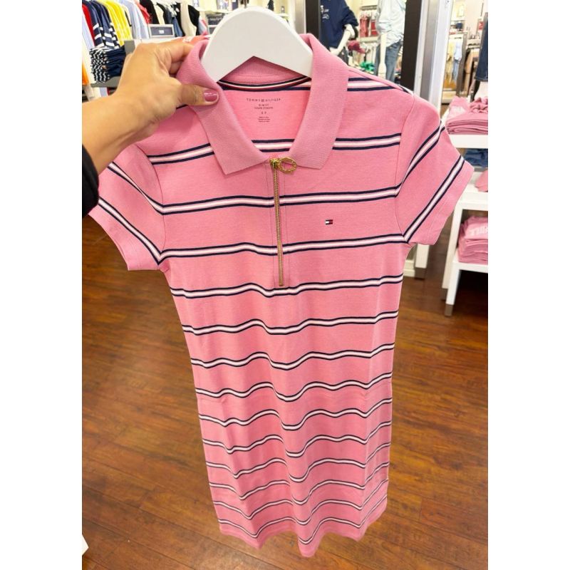 Vestido com gola polo