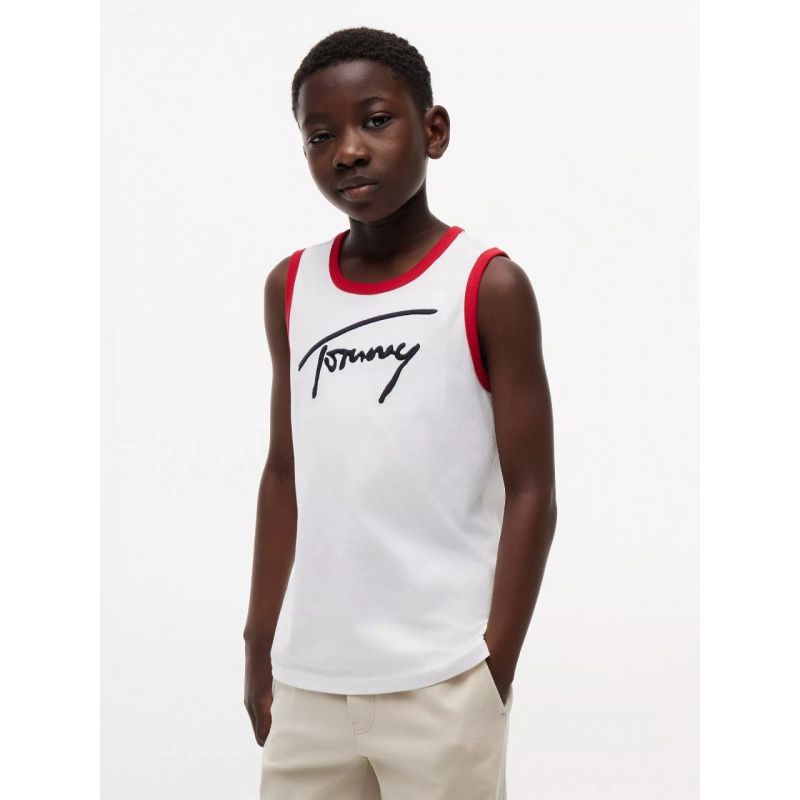 Kids Script Tommy Logo Tank Top