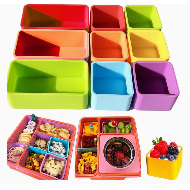 Silicone Lunch Box Dividers Reusable Non-Toxic, BPA Free