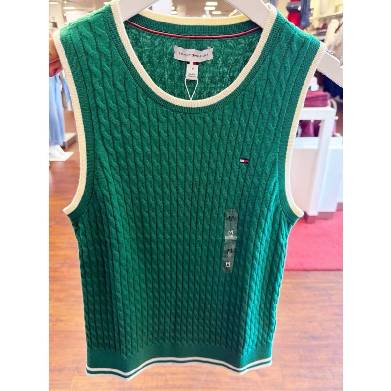 sweater tricot trançado regata