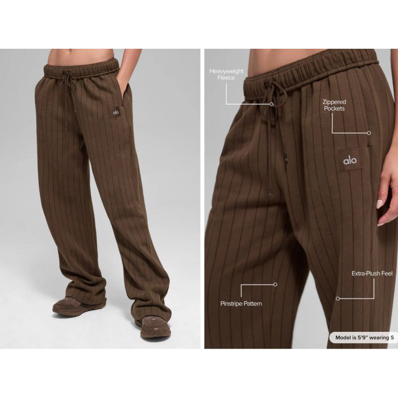 Pinstripe Straight Leg Sweatpant