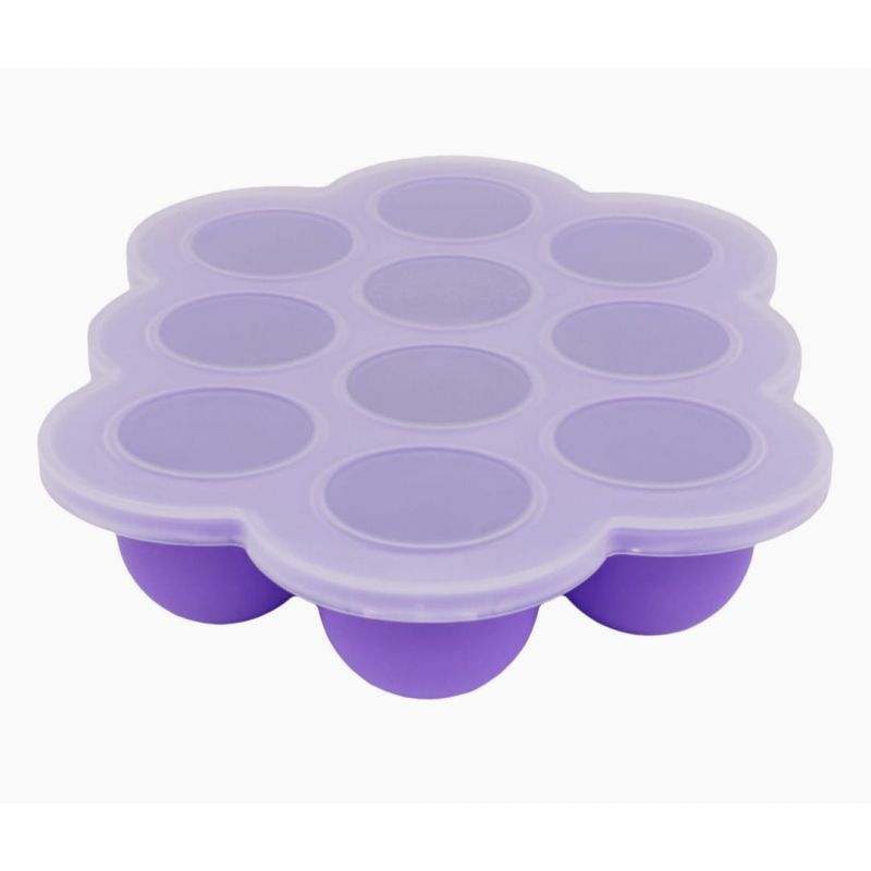 WeeSprout Silicone Freezer Tray with Clip on Lid Perfect Food Storage Container for Homemade Baby Food
