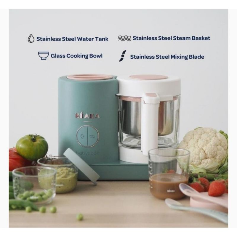 BEABA Babycook Neo Baby Food Maker | Non-Toxic Glass & Stainless Steel