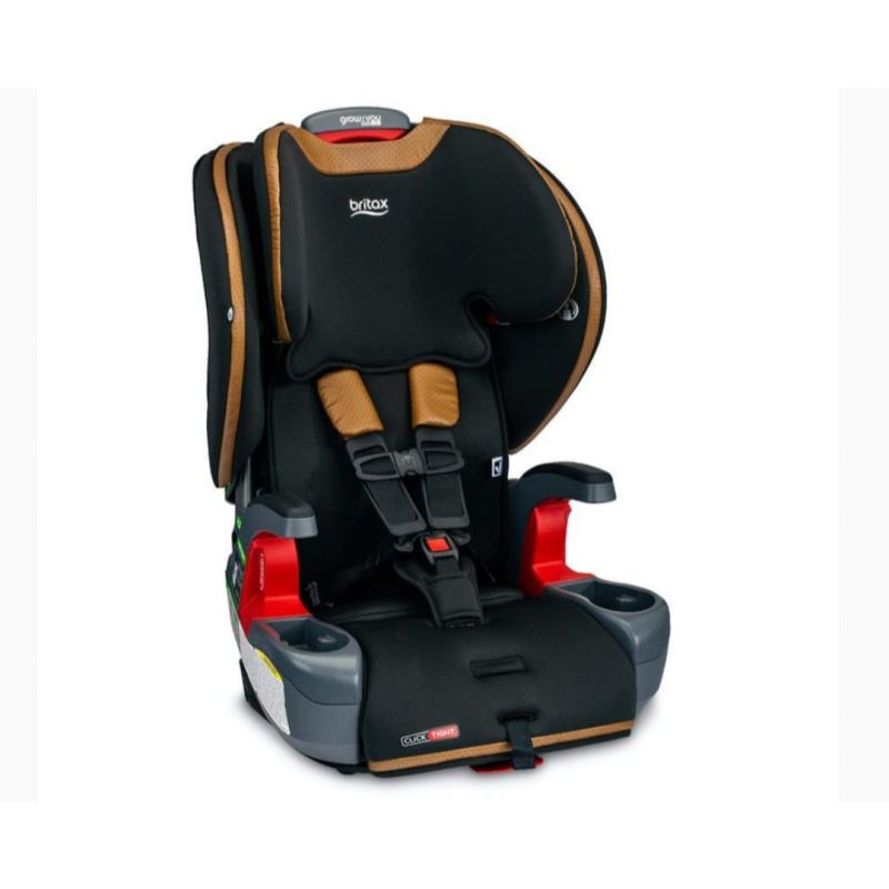 BRITAX - GROW WITH YOU CLICKTIGHT PREMIUM HARNESS BOOSTER CAR SEAT, ACE BLACK (SAFEWASH + STAYCLEAN)