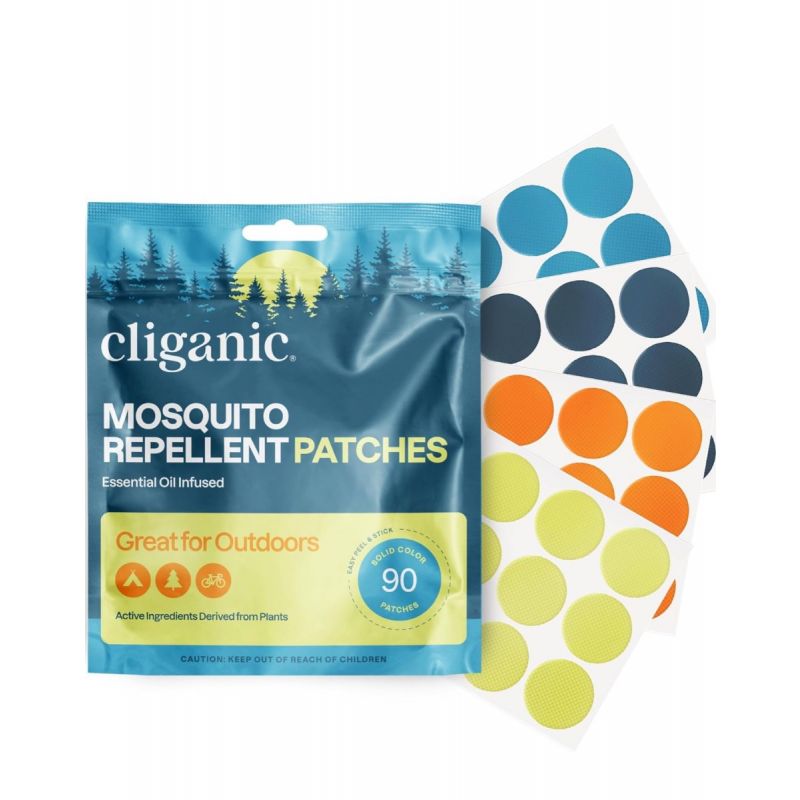 Cliganic Mosquito Repellent Stickers (90 Pack) - Patches for Kids & Adults, Natural DEET-Free, Citronella Essential Oil Infused