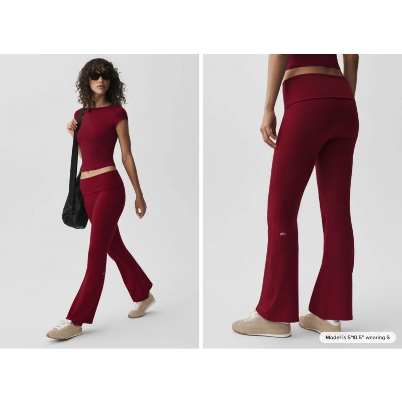 ALO Softsculpt Foldover Flare Legging (Regular)