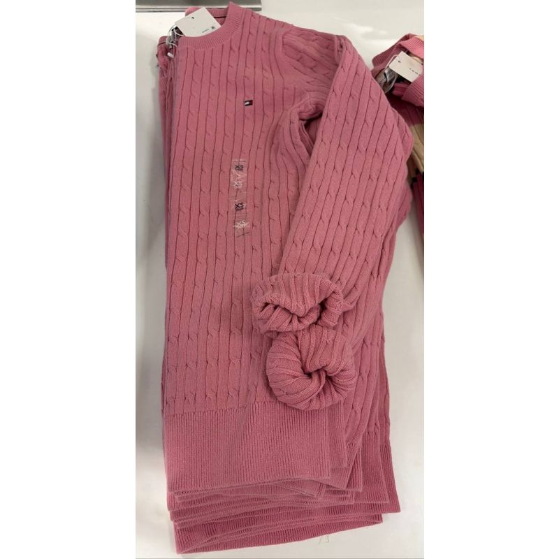 Sweater tricot trançado manga longa