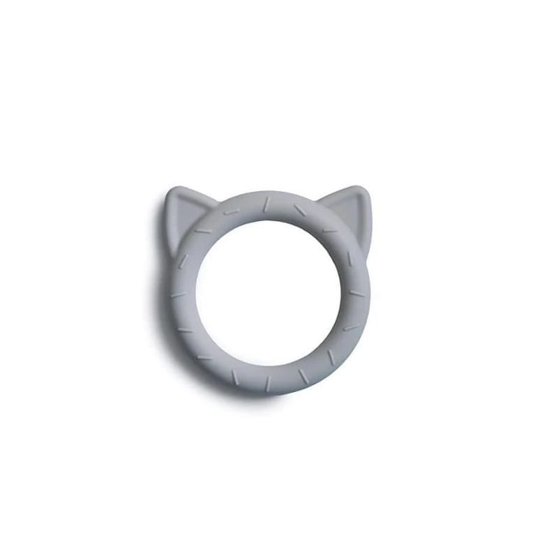 MUSHIE SILICONE BABY TEETHER CAT TOY STONE