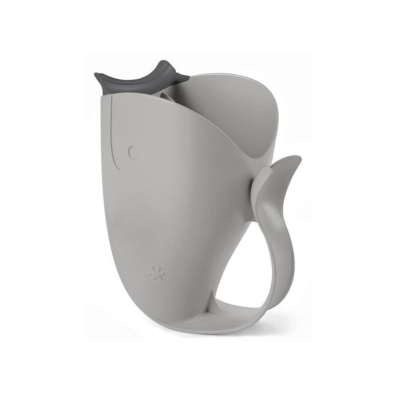 Skip Hop Baby Bath Rinse Cup, Moby Tear-free Waterfall Rinser, Grey