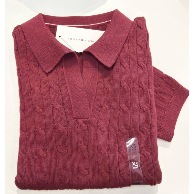 Polo sweater tricot trançado