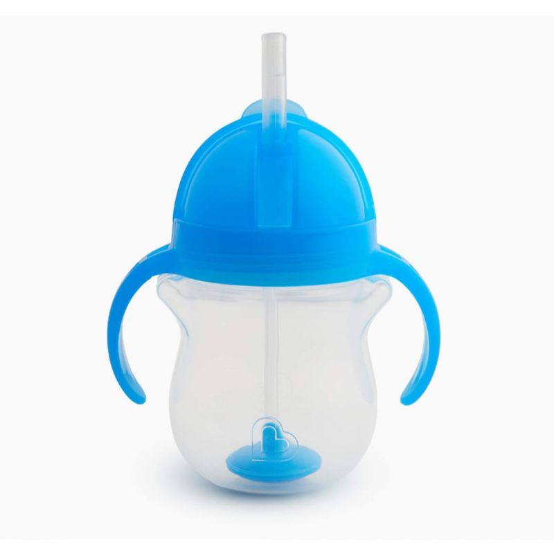 Munchkin® Any Angle™ Weighted Straw Trainer Cup with Click Lock™ Lid, 7 Ounce, Blue