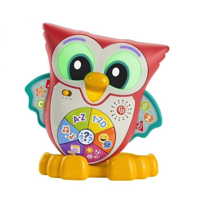 FISHER PRICE - LINKIMALS TODDLER LEARNING TOY LIGHT-UP & LEARN OWL WITH INTERACTIVE LIGHTS MUSIC