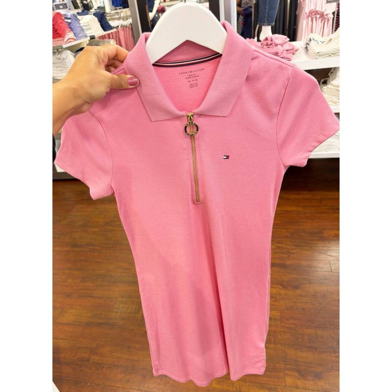 Vestido com gola polo