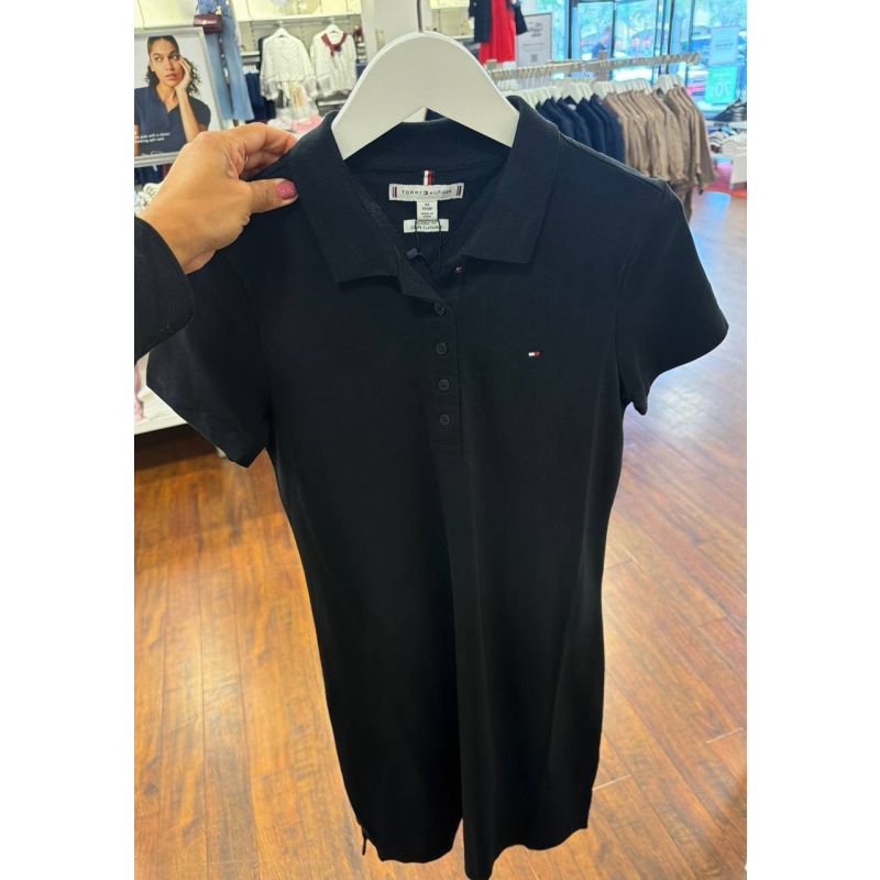 Vestido com gola polo