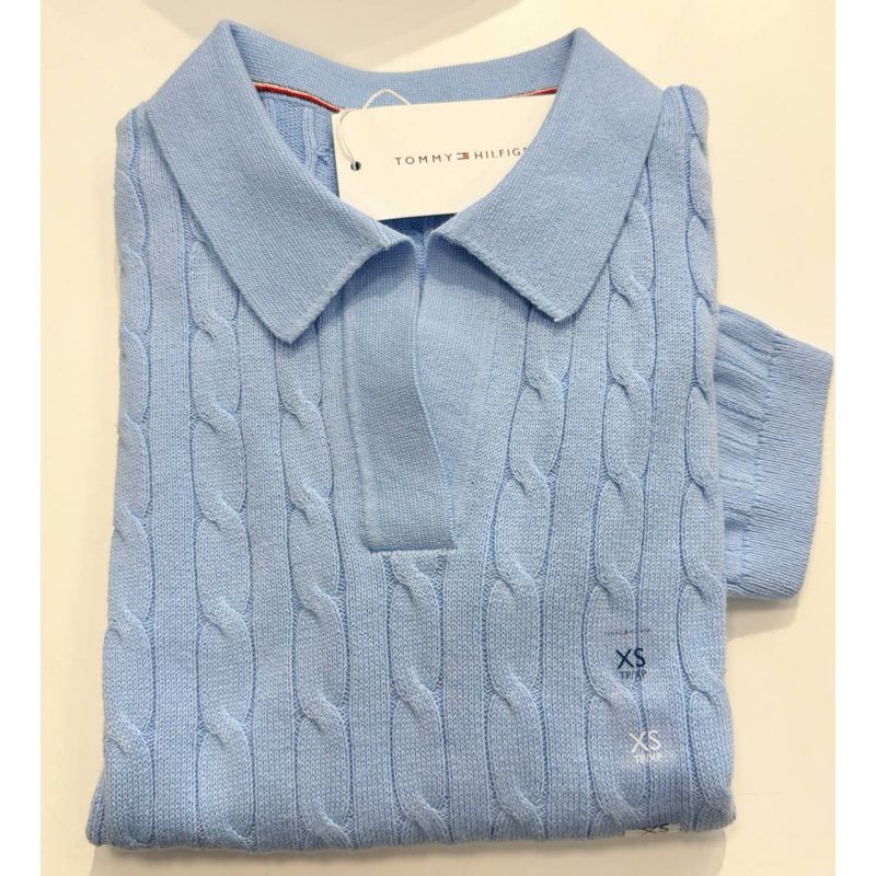 Polo sweater tricot trançado