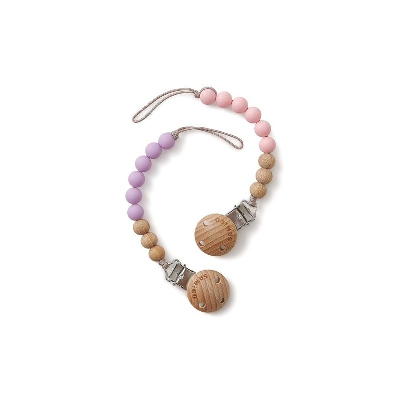 Pacifier Clips for Baby Girls Silicone Paci Holders Binky Clips