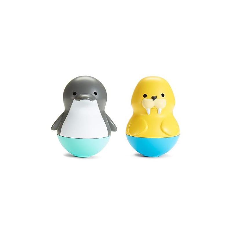 Munchkin® Bath Bobbers Mold Free Baby and Toddler Bath Toy, 6+ Months, Dolphin/Walrus