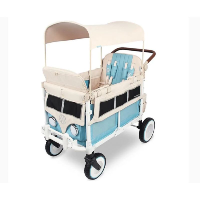  WONDERFOLD - VOLKSWAGON SPECIAL EDITION QUAD STROLLER WAGON (4 SEATER), BONDI BLUE