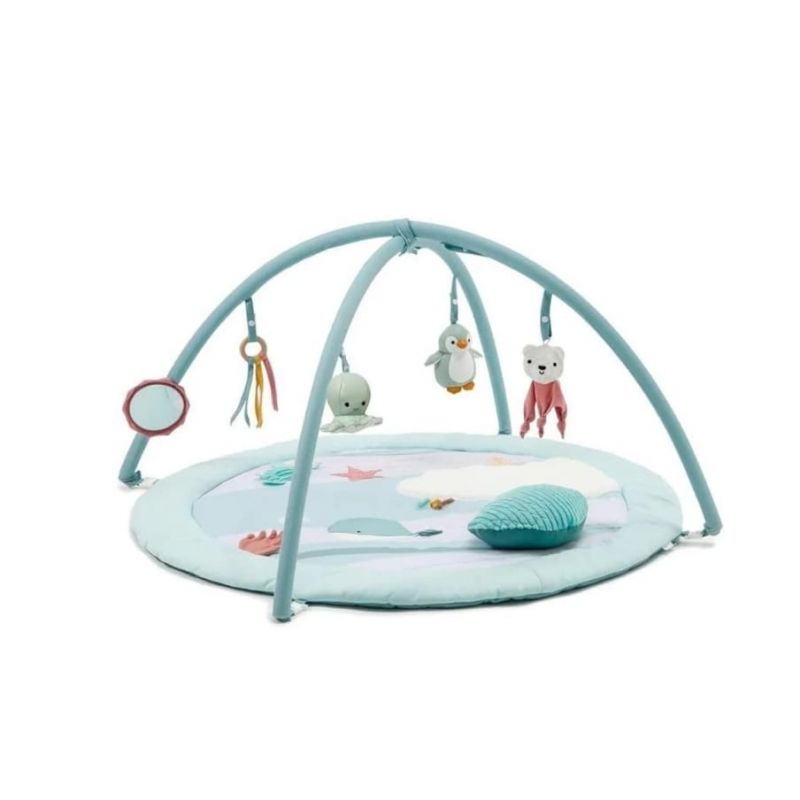  LITTLE BIG FRIENDS - LARGE ROUND PLAYMAT WITH ARCH, MULTISENSORY ACTIVITY TOY, OCEAN