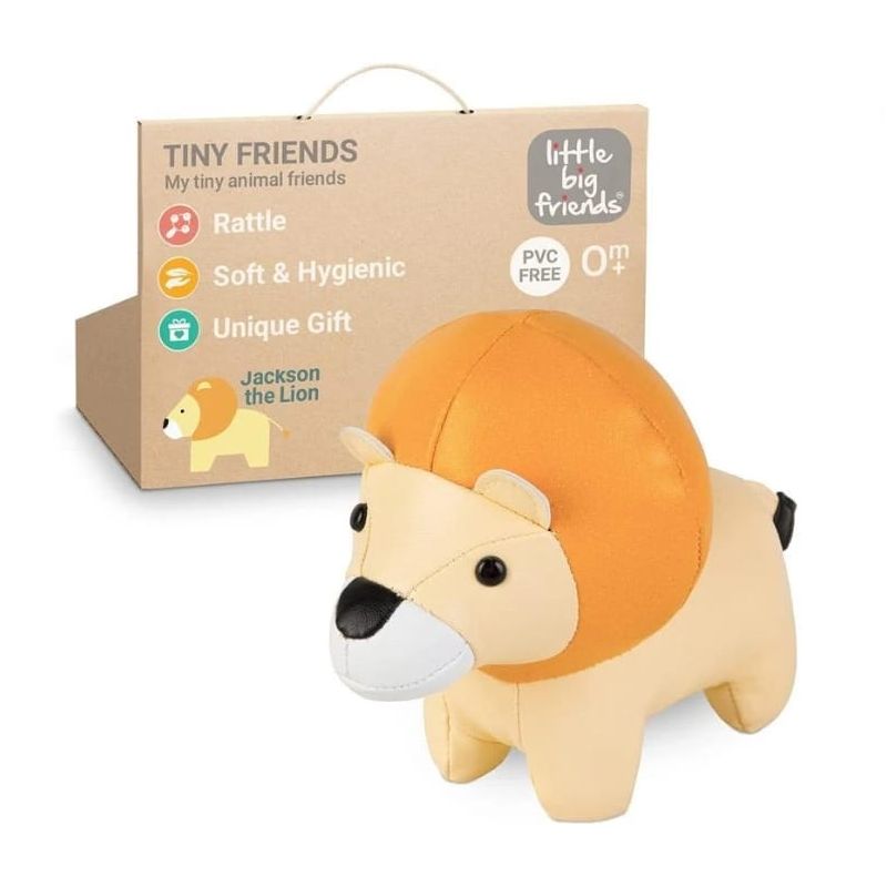 LITTLE BIG FRIENDS - TINY FRIENDS RATTLE TOY, JACKSON THE LION