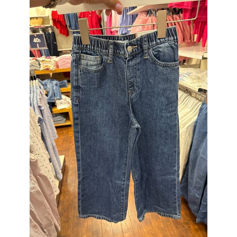 calça jeans pull on Wide Leg
