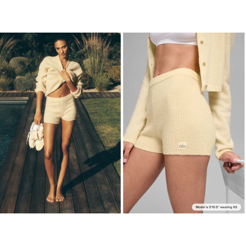 Wool Cashmere Ribbed Noble Short