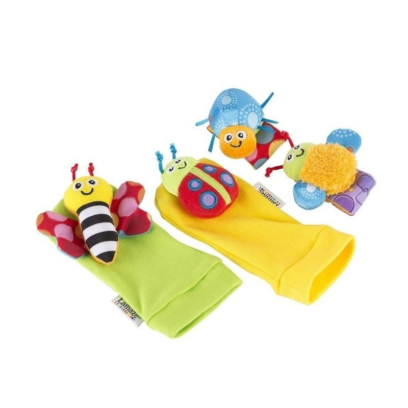 LAMAZE GARDENBUG 4-PIECE FOOT FINDER AND WRIST RATTLE SET