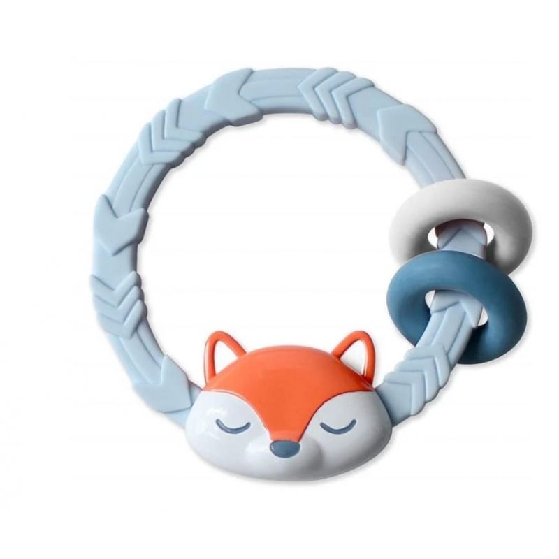 ITZY RITZY RATTLE WITH TEETHING RINGS- FOX