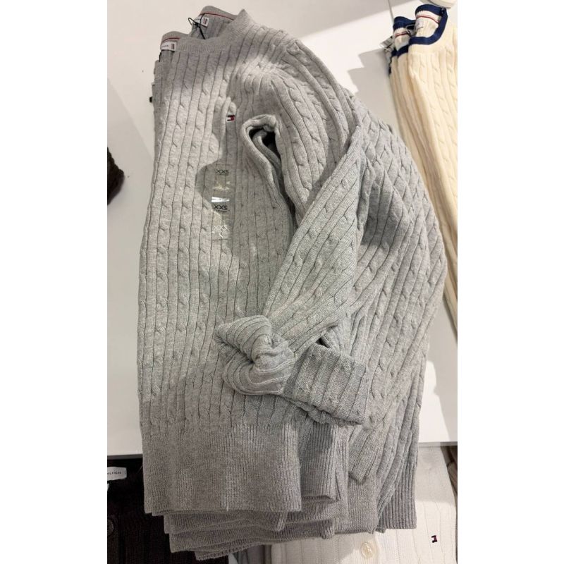 Sweater tricot trançado manga longa