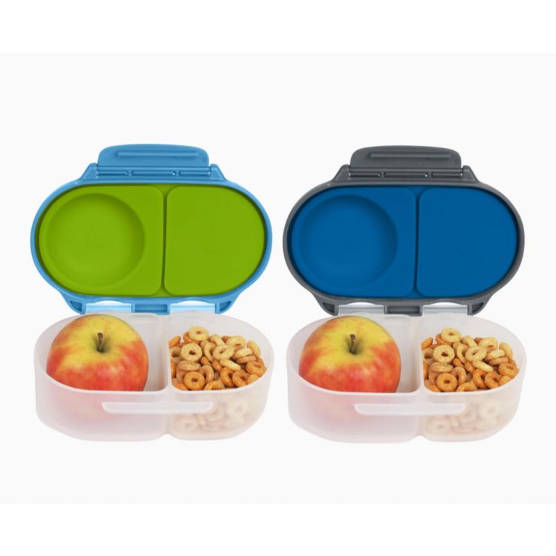 : b.box Snack Box (2-pack) for Kids & Toddlers: 2 Compartment Snack Containers