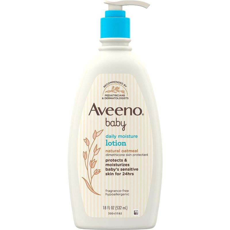 Aveeno Baby Daily Moisture Moisturizing Lotion for Delicate Skin with Natural Colloidal Oatmeal & Dimethicone, Hypoallergenic