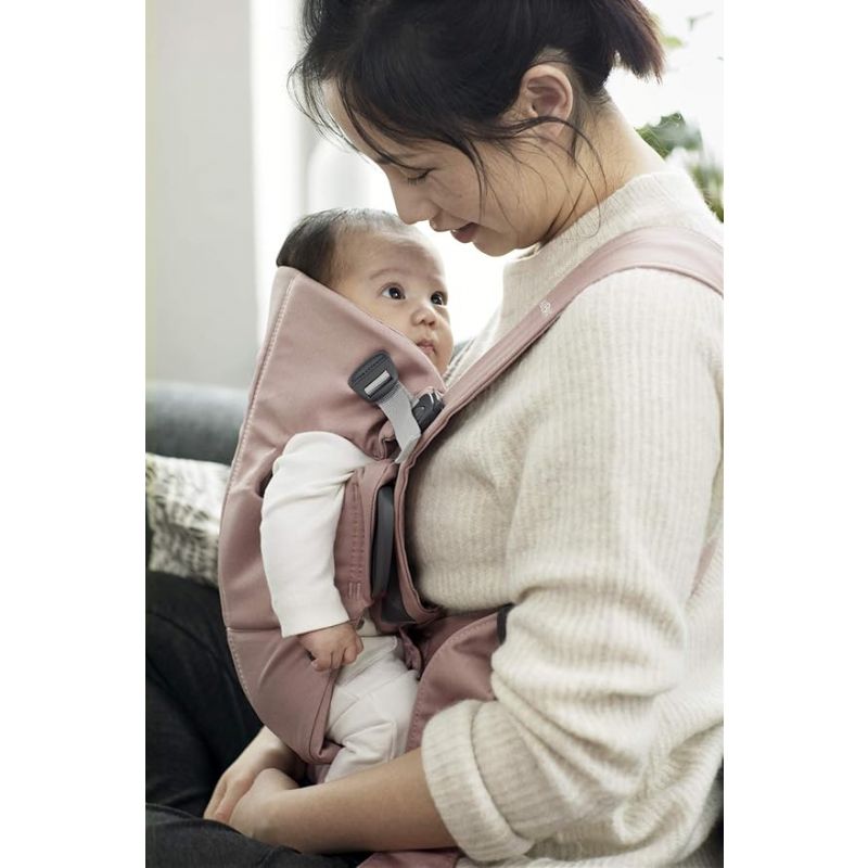 BABYBJORN - BABY CARRIER MINI, WOVEN, DUSTY PINK