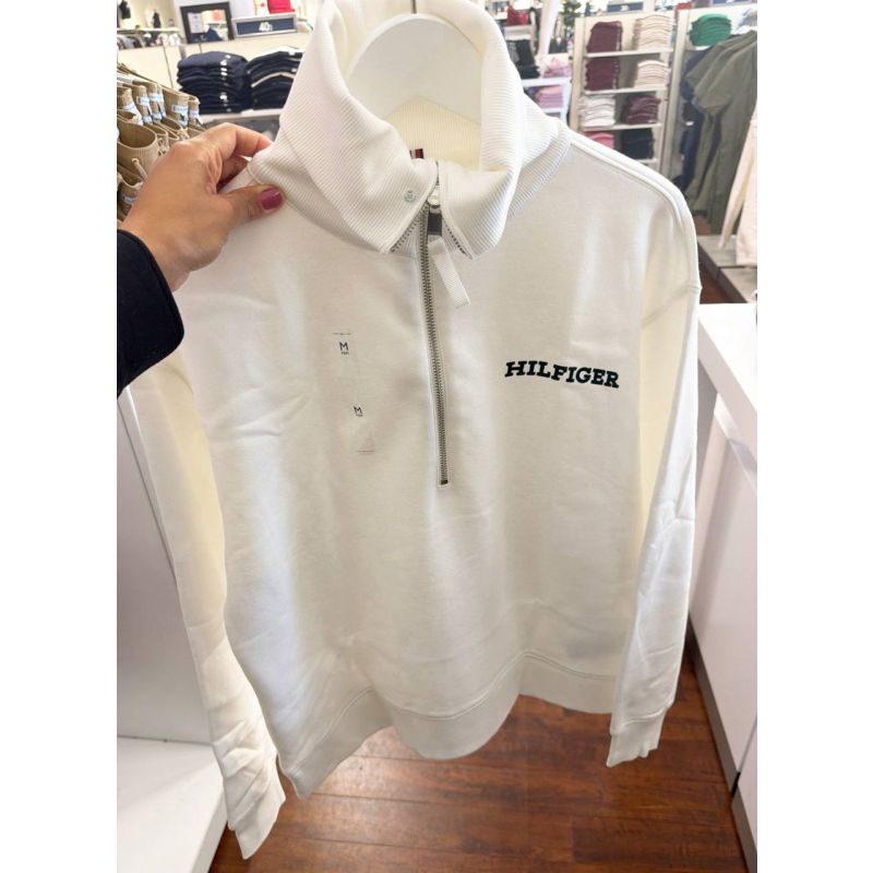 Moletom com fleece e gola