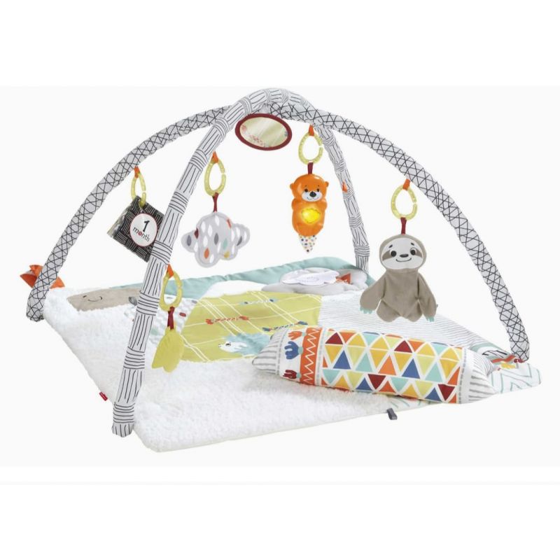 Fisher-Price Baby Playmat Perfect Sense Deluxe Gym Extra Large With Lights Music And 6 Moveable Sensory Toys