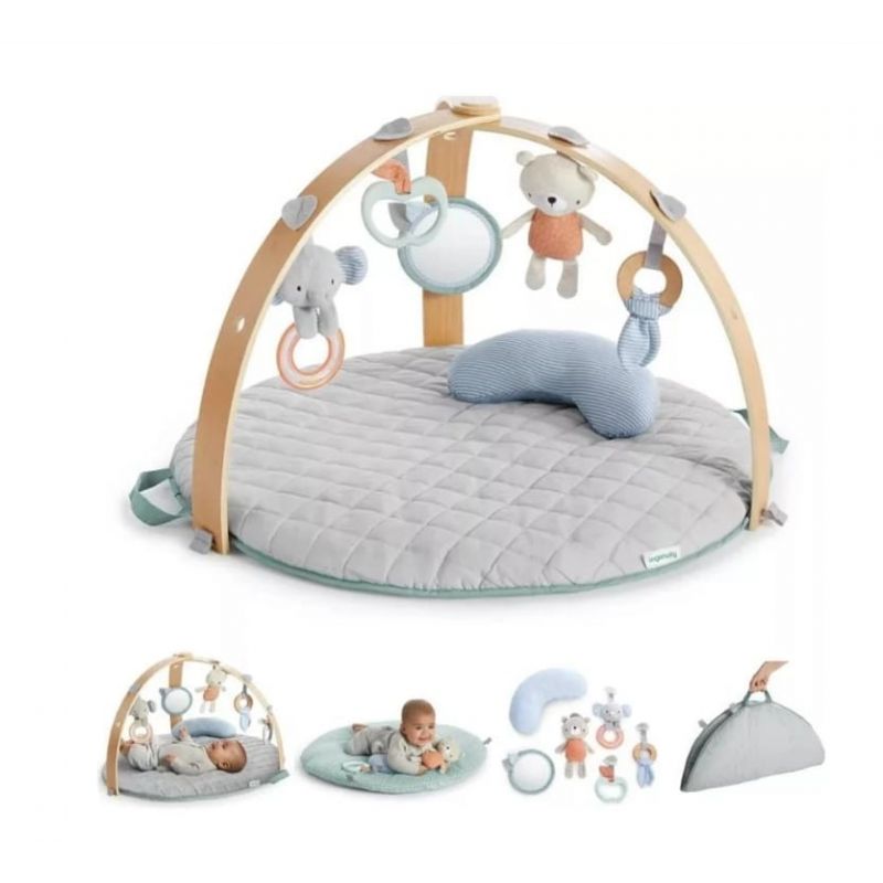 INGENUITY - COZY SPOT REVERSIBLE DUVET ACTIVITY GYM, LOAMY