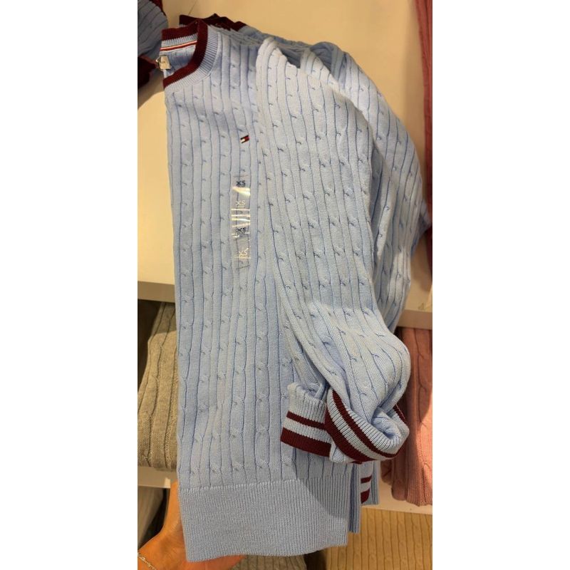 Sweater tricot trançado manga longa