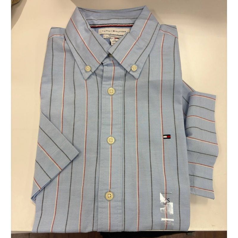 Camisa regular fit stretch manga curta oxford