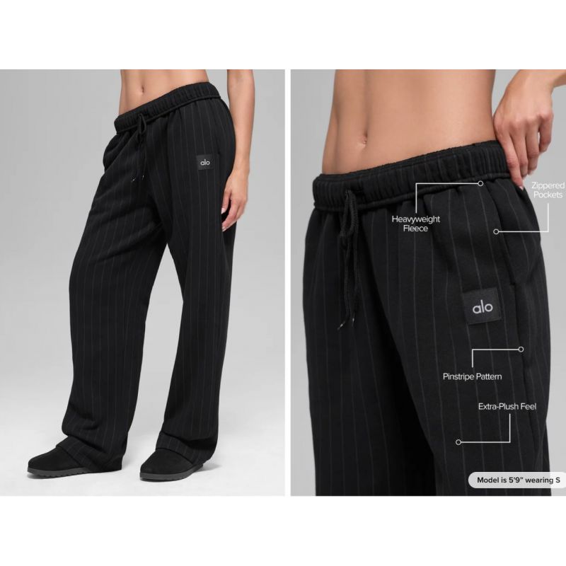 Pinstripe Straight Leg Sweatpant
