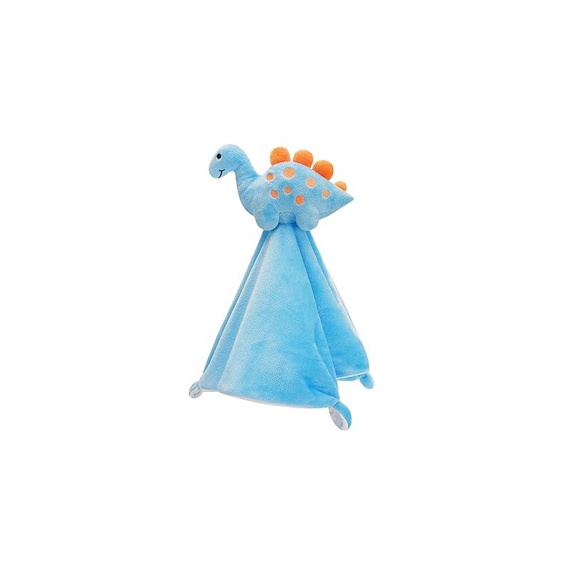 Pro Goleem Dinosaur Security Blanket Soft Loveys for Babies for Boys and Girls Newborn Lovie Infant Blankie Snuggle Toy Stuffed Animal Baby Gifts Blue 14 Inch