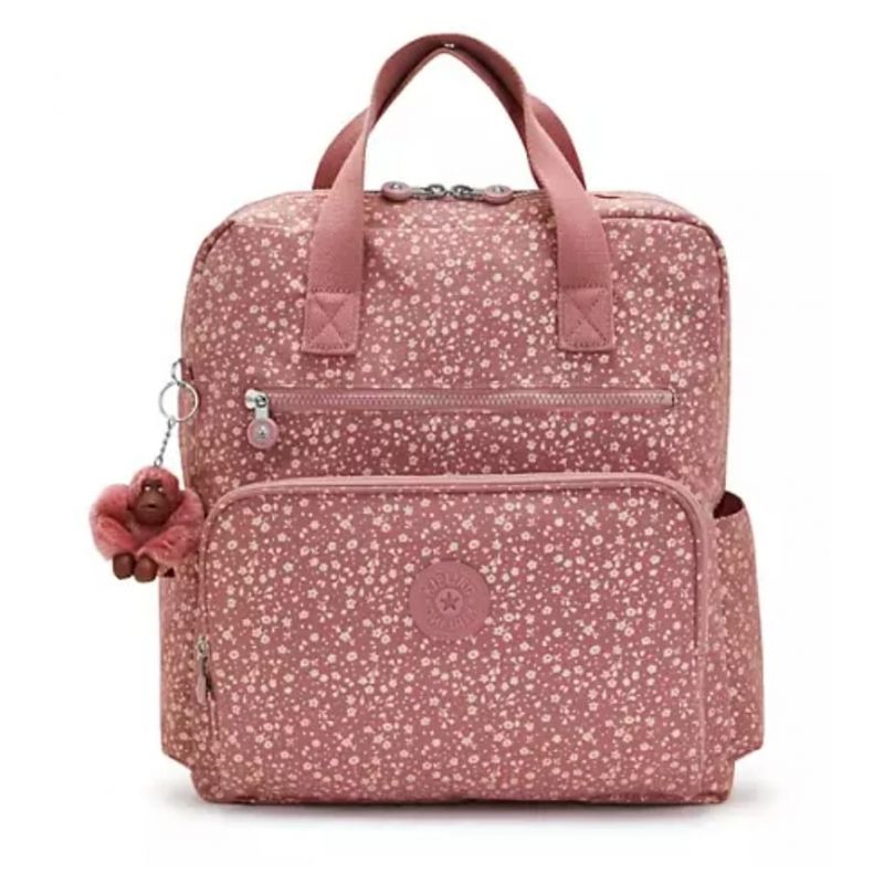 Audrie, Printed Diaper Backpack, Color Bubbly Flowers Pink