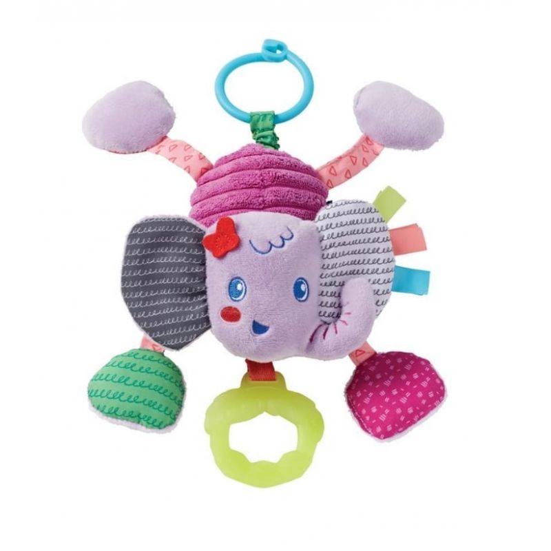  INFANTINO - PULL & SHAKE JITTERY PAL - ELEPHANT PURPLE - BABY TOY