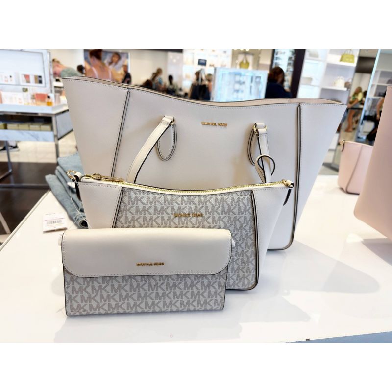 BOLSA DE OMBRO COM NECESSAIRE E CARTEIRA