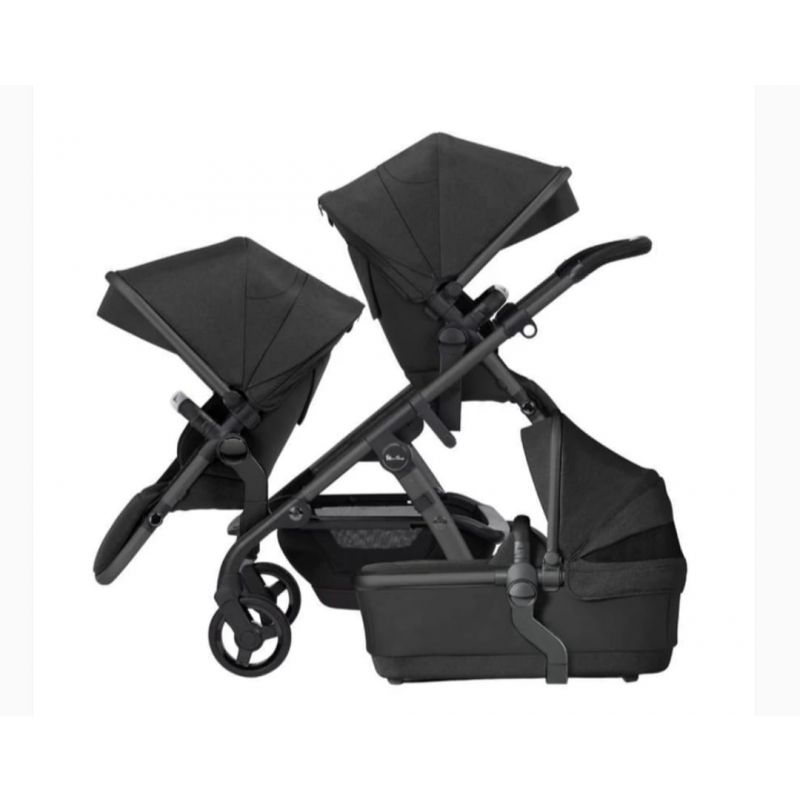 SILVER CROSS - WAVE DOUBLE STROLLER, ONYX