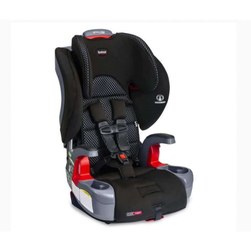 BRITAX - GROW WITH YOU CLICKTIGHT HARNESS BOOSTER CAR SEAT, COOL FLOW GRAY